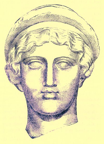 Hebe, illustratie uit History of Greece door Victor Duruy, gepubliceerd 1890 door American School