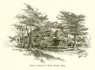 Huis van Samuel F. Smith, Newton, Mass door American School
