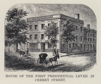 Huis van de eerste presidentiële ontvangst in Cherry Street door American School