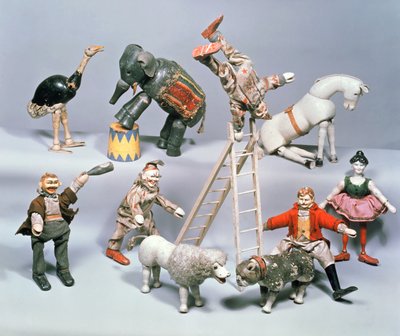 Humpty Dumpty Circus acrobaten en menagerie. c.1900 door American School