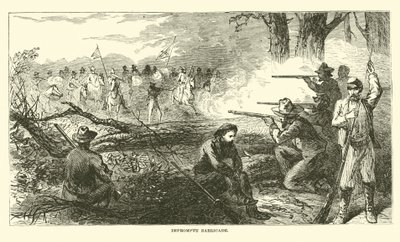 Impromptu barricade, juli 1863 door American School