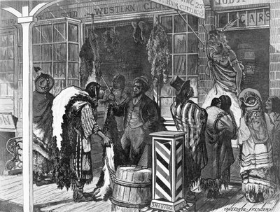 Indianen Handelen in een Grensstad, uit 