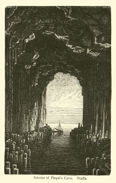 Interieur van Fingals Cave, Staffa door American School