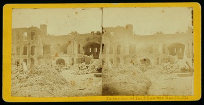 Interieur van Fort Sumter door American School
