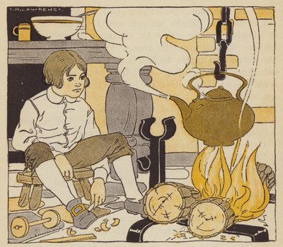 James Watt kijkt naar de kokende theeketel van zijn grootmoeder door American School