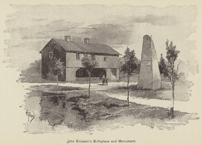 Geboorteplaats en monument van John Ericsson door American School
