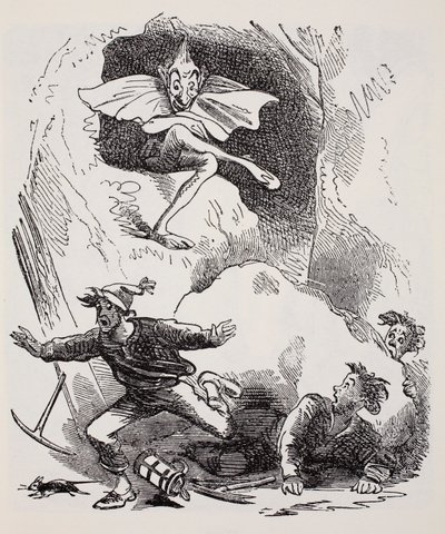 Kobolds, uit The World Guide to Gnomes, Fairies, Elves and Other Little People door Thomas Keightley (1789-1872) gepubliceerd 1880 (ZW gravure) door American School