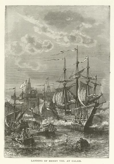 Landing van Hendrik VIII in Calais door American School
