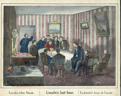 Lincolns laatste uur, pub. 1865 door American School