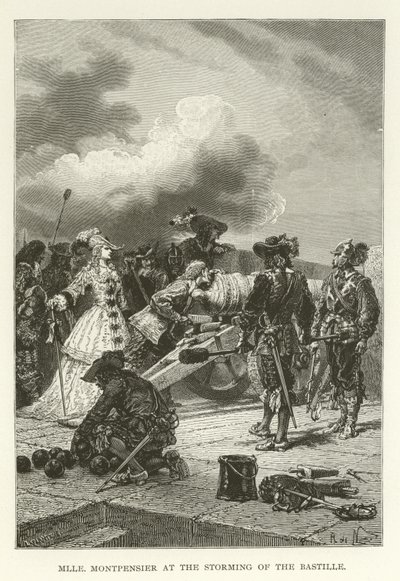 Mademoiselle Montpensier bij de Bestorming van de Bastille door American School