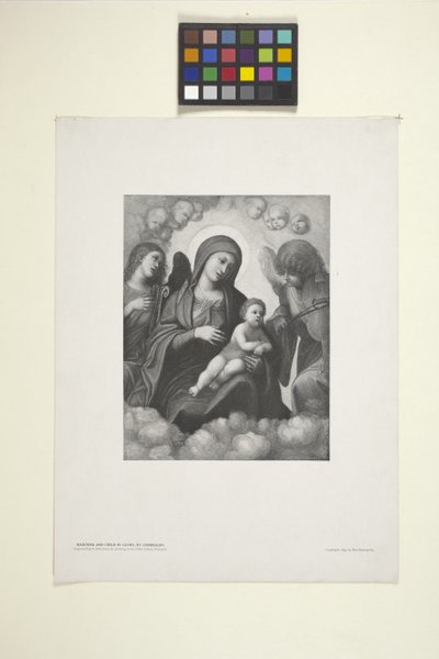 Madonna en Kind in Glorie door American School