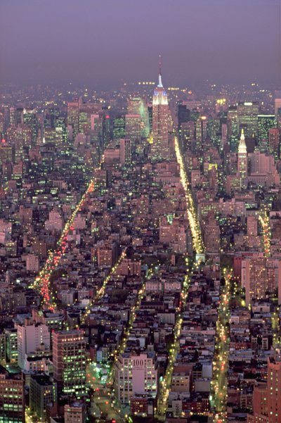 Manhattan bij Nacht door American School