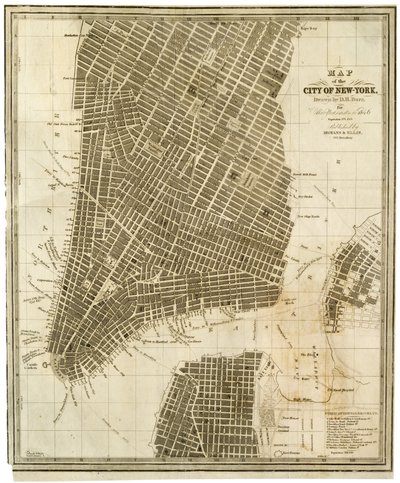 Kaart van de Stad New-York [in Manhattan, tot aan 36th Street] door American School