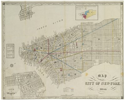 Kaart van de stad New York door American School
