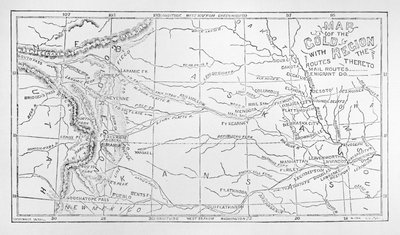 Kaart van de goudregio, gepubliceerd in The Weekly door American School