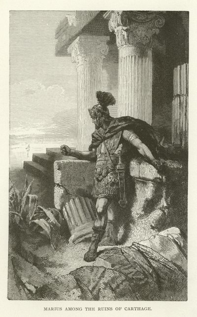 Marius tussen de ruïnes van Carthago door American School