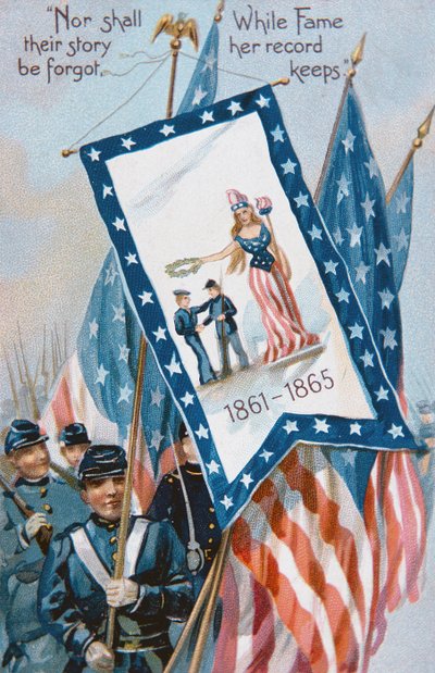 Herdenkingsdag ansichtkaart, ca. 1900 door American School