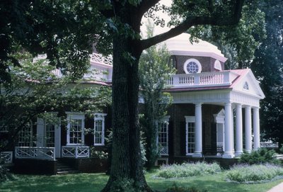 Monticello, ontworpen door Thomas Jefferson door American School