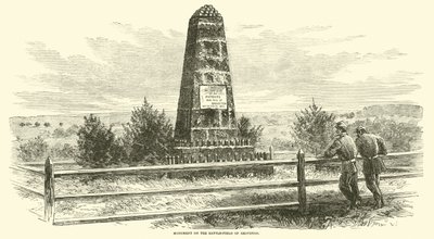 Monument op het slagveld van Groveton, augustus 1862 door American School