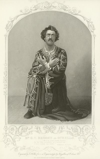 Meneer G V Brooke als Othello, Othello, Act III, scène 3 door American School
