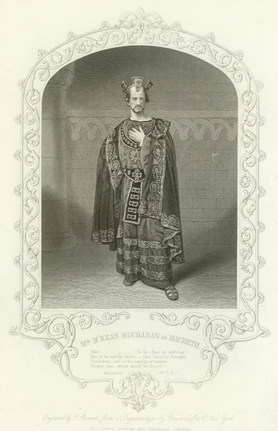 Meneer MKean Buchanan als Macbeth, Act III, scène i door American School