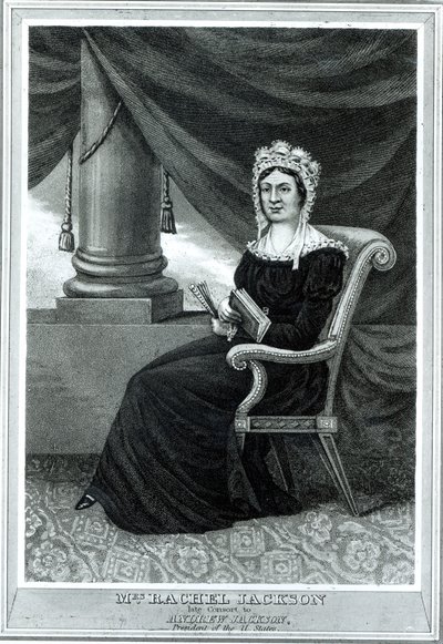 Mevrouw Rachel Jackson, uitgegeven door Joseph How, ca. 1850-1900 door American School