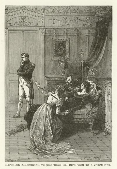 Napoleon kondigt Josephine zijn voornemen aan om van haar te scheiden door American School
