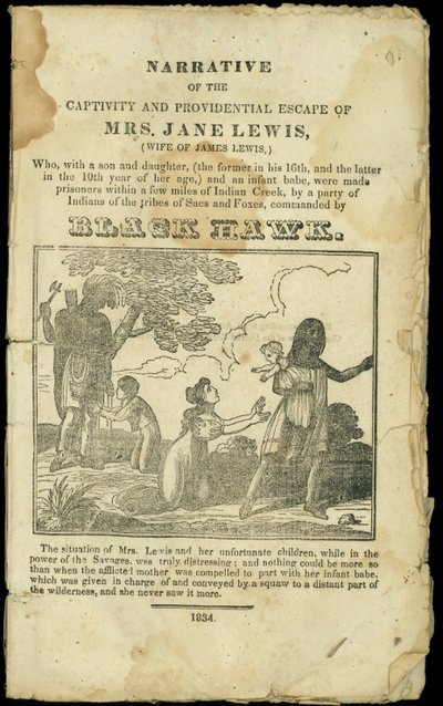 Verhaal van gevangenschap en voorzienige ontsnapping van mevrouw Jane Lewis, gepubliceerd in 1832 door American School