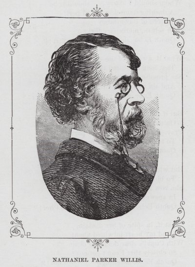 Nathaniel Parker Willis (gravure) door American School