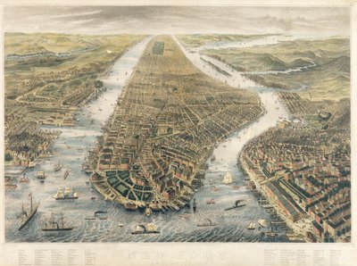 New York en zijn omgeving, 1867 door American School