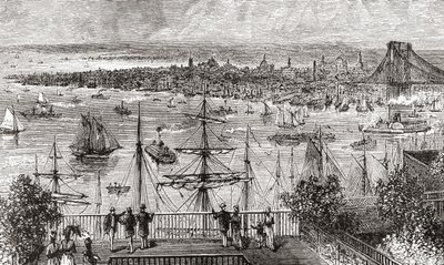 New York in de 19e eeuw door American School