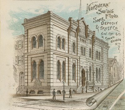 Northern Saving Fund Safe Deposit & Trust Co., 1885-86 door American School