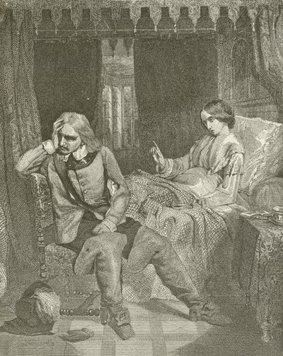 Oliver Cromwell bij het Sterfbed van zijn Dochter door American School