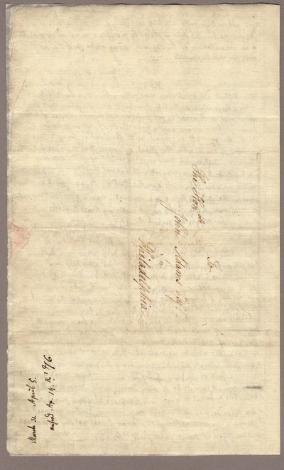 Pagina 4, Brief van Abigail Adams aan John Adams, 31 maart - 5 april 1776 door American School