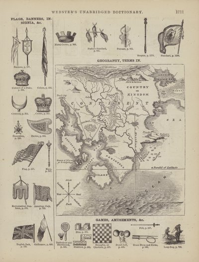 Pagina uit Websters Complete woordenboek (George Bell door American School