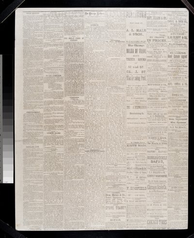 Pagina uit de Chicago Tribune, 11 oktober 1871 door American School