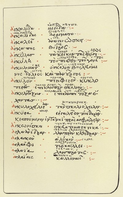 Pagina uit de Glosaire d