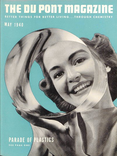 Parade van Plastics, voorpagina van het DuPont Magazine, mei 1940 door American School