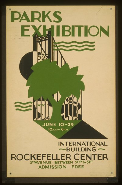 Parks Tentoonstelling, Internationaal Gebouw, Rockefeller Center, uitgevoerd door Mayor