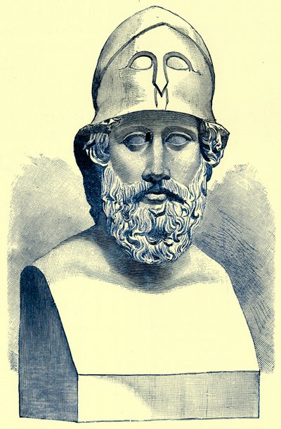 Perikles, illustratie uit History of Greece door Victor Duruy, gepubliceerd 1890 door American School