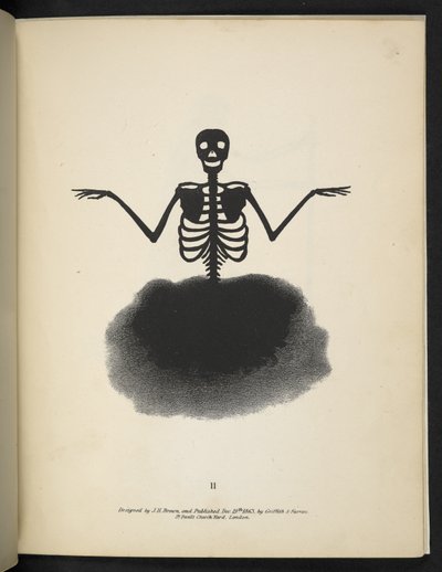 Een skeletfiguur, uit 