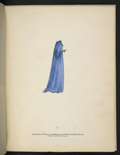 Plaat 7. Een geest in blauw. Spectropia; of, Verrassende spookachtige illusies die overal geesten tonen, en in elke kleur, enz. ser. 1. J.H. Brown 1864 door American School