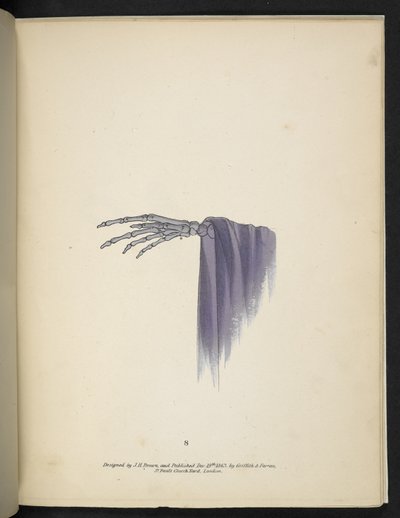 Een skeletale hand, uit 