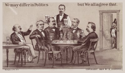 Politici genieten van Drankjes rond de tafel door American School