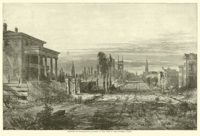 Deel van Charleston blootgesteld aan het vuur van de Federale vloot, augustus 1863 door American School