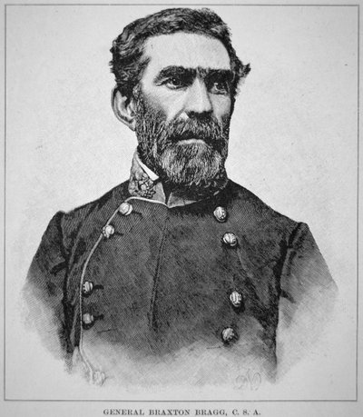 Portret van Generaal Braxton Bragg (1817-76) door American School