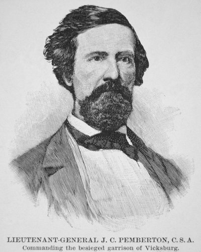 Portret van generaal J.C. Pemberton (1814-81) door American School