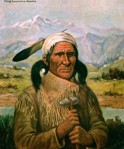 Portret van Geronimo door American School