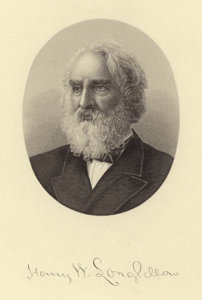 Portret van Henry Wadsworth Longfellow door American School