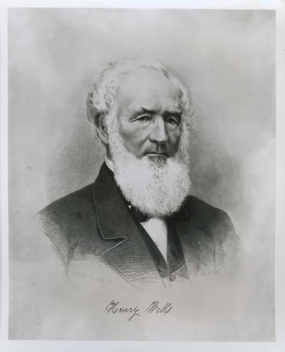 Portret van Henry Wells (1805-78) mede-oprichter van Wells Fargo & Co. door American School